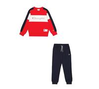 Champion Legacy Retro Sport B (306862) -Ultralight Soft Compact Powerblend Fleece Crewneck Chándal Deportivo, Rojo (RS011), 13-14 años para Niños
