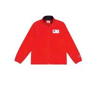 Champion Legacy Retro Sport B (306864) -Quick-Dry Micro Polar Fleece Full-Zip High-Neck Sudadera, Rojo (RS011), 13-14 años para Niños