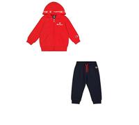 Champion Legacy Retro Sport TD (306866) - Traje polar ultraligero con capucha Powerblend, multicolor bermellón/azul marino (CRD/NNY), 12 meses (80) Niños FW24