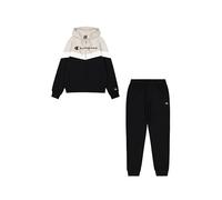 Champion Legacy Script Shop Color Block (220291) -Soft Compact Powerblend Fleece Hooded Chándal Deportivo, Blanco (ES057), XXL para Hombre