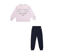 Champion Legacy Script Shop G (405044) -Ultra-Light Soft Compact Powerblend Fleece Crewneck & Rib Cuffs Chandal Bebe, Morado (VS057), 3-4 años para Niñas