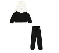 Champion Legacy Script Shop G (405046) -Ultra-Light Soft Compact Powerblend Fleece Color Block Hooded Chandal Bebe, Negro (KK001), 5-6 años para Niñas
