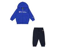 Champion Legacy Script Shop TD (306898) -Ultra-Light Powerblend Fleece Hooded Traje, Azul (BS008), 9 Meses para Bebés