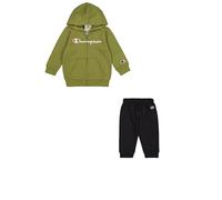 Champion Legacy Script Shop TD (306898) - Ultra-light Powerblend Fleece Hooded, traje Niños, Verde Oliva/Nero (GNUM/NBK),