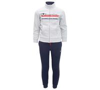 Champion Legacy Sweatsuits B-Graphic Shop Powerblend Fleece Full-Zip Chándal Deportivo, Gris (Melange Claro)/Azul (Marino), 3-4 años para Niños