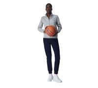 Champion Legacy Sweatsuits Heritage W-Ultralight Powerblend Fleece High-Neck/Rib Cuff Chándal Deportivo, Gris Melange Claro/Azul Marino, L Mujeres