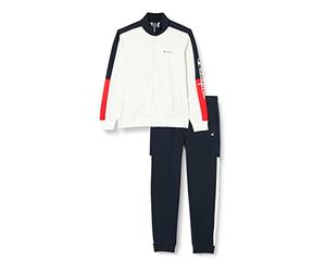 Champion Legacy Sweatsuits Powerblend Terry All Day Active Chándal Deportivo, (Blanco Esporco/Azul Marino), S