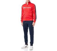 Champion Legacy Tracksuits-Poly-warpknit Full Zip Chándal Deportivo, Rojo HRR/Azul Marino, L para Hombre