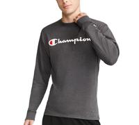 Champion Men's Classic Graphic Long Sleeve TEE, Granite Heather, X Large