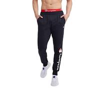 Champion mens Classic Jersey Jogger - Graphic Sweatpants, Navy 15" Script Low Leg, Medium US