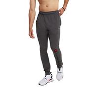 Champion Men's Classic Jersey Jogger Pant-Graphic, Granite Heather-15 Script Low Leg, 2X Large