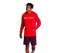 Champion Men's Middleweight Jersey Hoodie, Script Logo, Scarlet, Small