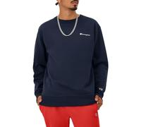 Champion Men's Powerblend Graphic Crew, Navy - Left Chest Script, Large