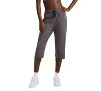 Champion Pantalones Capri para Mujer, Pantalones Cortos Ligeros, Capri de Punto Jersey para Mujer, Talla 18, Gris (Granite Heather), Small