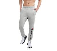Champion Pantalones Deportivos Ligeros para Hombre, Pantalones Estampados de Jersey para Hombre, 31 Pulgadas, Escritura Oxford Gray, Small