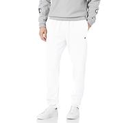 Champion Pantalones Deportivos Retro Powerblend Sweats para Hombre, Logotipo de Parche C Blanco, 34-37