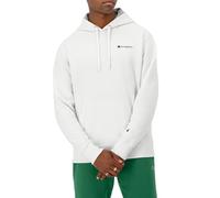 Champion, Powerblend, Fleece Hoodie, Comfortable Men's Sweatshirt, Logo (Reg. Or Big & Tall) Sudadera con Capucha, White Small Script, Large para Hombre