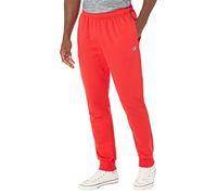 Champion, Powerblend, Fleece Joggers, Comfortable Sweatpants for Men (Reg. Or Big & Tall) Pantalones Deportivos, Logotipo de Parche C Escarlata, L para Hombre