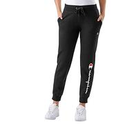 Champion Powerblend Graphic - Pantalones Deportivos para Mujer, Escritura Negra, M