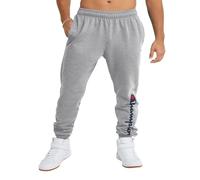 Champion Powerblend - Pantalones deportivos de forro polar para hombre, talla regular o grande y alta, Gris Oxford - Logotipo clásico, XX-Large alto