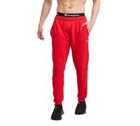 Champion Powerblend Sweats-Pantalones Deportivos Retro para Hombre, Logotipo de Parche C Escarlata, 41-44.5
