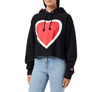 Champion Reverse Weave Cropped Cut-Off Sudadera con Capucha para Mujer, Negro, S