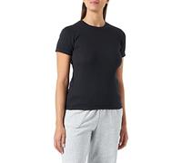 Champion Rochester 1919-Champion Logo Crewneck Slim S-s Camiseta, Negro, L para Mujer