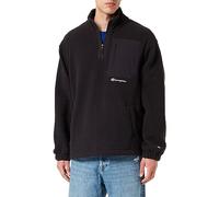 Champion Rochester 1919 Eco Future-Chaqueta Polar con Media Cremallera Sudadera, Nero, M para Hombre