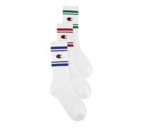 Champion Seasonal Socks 3PP C-Logo Crew, Blanco (WW009), 35-38 EU (2-5 UK) Unisex - Adulto -FW23, Blanco (WW009), 35-38