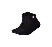 Champion Socks Basics 3pk Quarter Socks, Calcetines Unisex adulto, Negro, 35-38