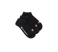 Champion Socks Basics 3pk Sneaker Socks, Calcetines Unisex adulto, Negro, 43-46