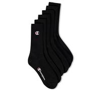 Champion Socks Basics 6pk Crew Socks, Calcetines Unisex adulto, Negro, 43-46