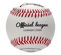 Champion Sports - Juego de 12 Pelotas de béisbol de Piel auténtica, 12 Unidades, para Uso en Interiores y Exteriores, Color Full Grain Leather - White, tamaño 9"