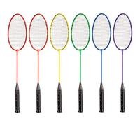 Champion Sports Raquetas de bádminton de Acero Templado con Cuerdas recubiertas de Acero Set de 6
