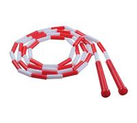 Champion Sports Segmented Jump Rope Cuerda de Saltar segmentada de plástico, 7 pies, Unisex, Rojo/Blanco, 7'