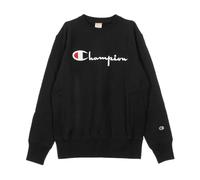 Champion- Sudadera Cuello Redondo Negra con Gran Logo- Sweatshirts & Hoodies- Hombre- Negro- S- Sudadera Cuello Redondo Negra con Gran Logo