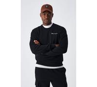 Champion Sudadera de felpa con logo pequeño y cuello redondo. Talla S. Color Negro