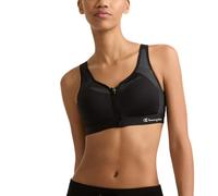 Champion Sujetador Deportivo con Cremallera y Control de Movimiento, Opaco, Negro, 90C para Mujer