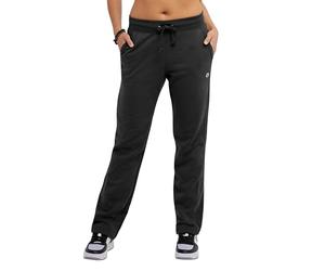 Champion Women's Fleece Open Bottom Pants S Black