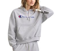 Champion Women's Powerblend Relaxed Hoodie, Screen Print Script, Oxford Gray-Y08113, X-Large