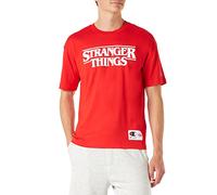 Champion X Stranger Things Camiseta Crewneck Camiseta Crewneck Unisex-Adulto, Rojo (RS033), L