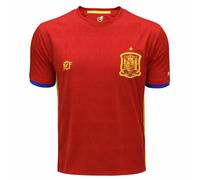 Champion's City Camiseta Selección Española Primera Equipación Eurocopa 2016 | Réplica Oficial Adulto | Diseño Inspirado en el Uniforme del Torneo | Tejido cómodo y Transpirable | Color Rojo