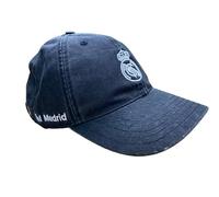 Champion's City Gorra Real Madrid Color Negro Efecto Envejecido - Adultos - Escudo y Nombre Bordados