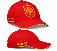 Champion's City Selección Española - Gorra Personalizable | Color Rojo | Escudo de España Bordado | Estrella del Mundial | Ajuste cómodo y Adaptable | Ideal para fútbol Ocio