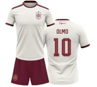 Champion's City Selección Española Kit Mundial 2026-2028 Camiseta y Pantalon Olmo 10, Color Blanco y Granate, Conjunto Futbol Infantil