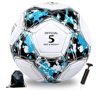 Championsleague Ball, Regular 5 Tamaño, Balón de Fútbol para Niños y Juventud y Adultos Tamaño, Aficionados del Fútbol Artículo Amantes del Regalo de Cumpleaños Juego (Azul Oscuro, N° 5)