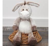 champracer Muñeca de burro, trotro el pequeño burro, burro de peluche de pie, linda muñeca de burro de peluche realista para acurrucarse y jugar (marrón, 32 cm)