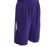 CHAMPRO Pivot Pantalón Corto de Baloncesto de poliéster Reversible, para Adultos 2XL, Morado, Blanco