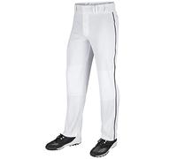 Champro Sports - Pantalones de Deporte para Adulto con Triple Corona Abierta, Color Blanco y Negro, Talla M