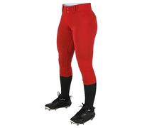 Champro Tournament Pantalón Tradicional de sófbol de poliéster para Mujer, Tiro bajo, L, Escarlata